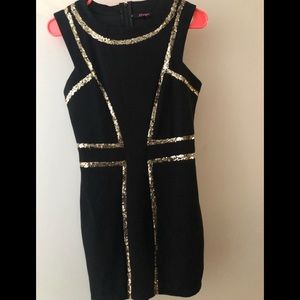 Xtaren Black and Gold Dress Small